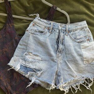 American Eagle AE Highest Rise 90's Boyfriend Shorts Y2K PRIDE size 00